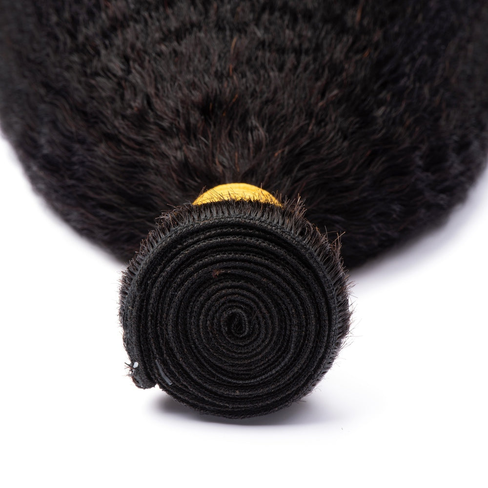 Yaki Texture Kinky Straight Virgin Human Hair Bundles-12A
