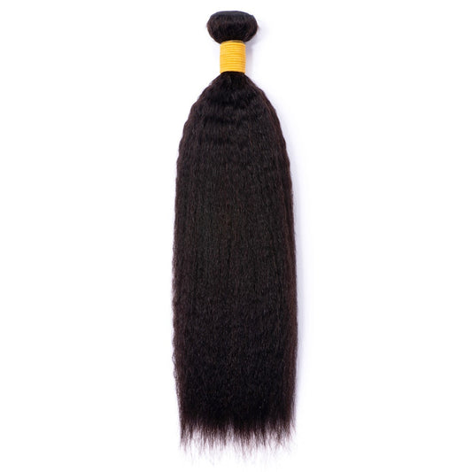Yaki Texture Kinky Straight Virgin Human Hair Bundles-12A