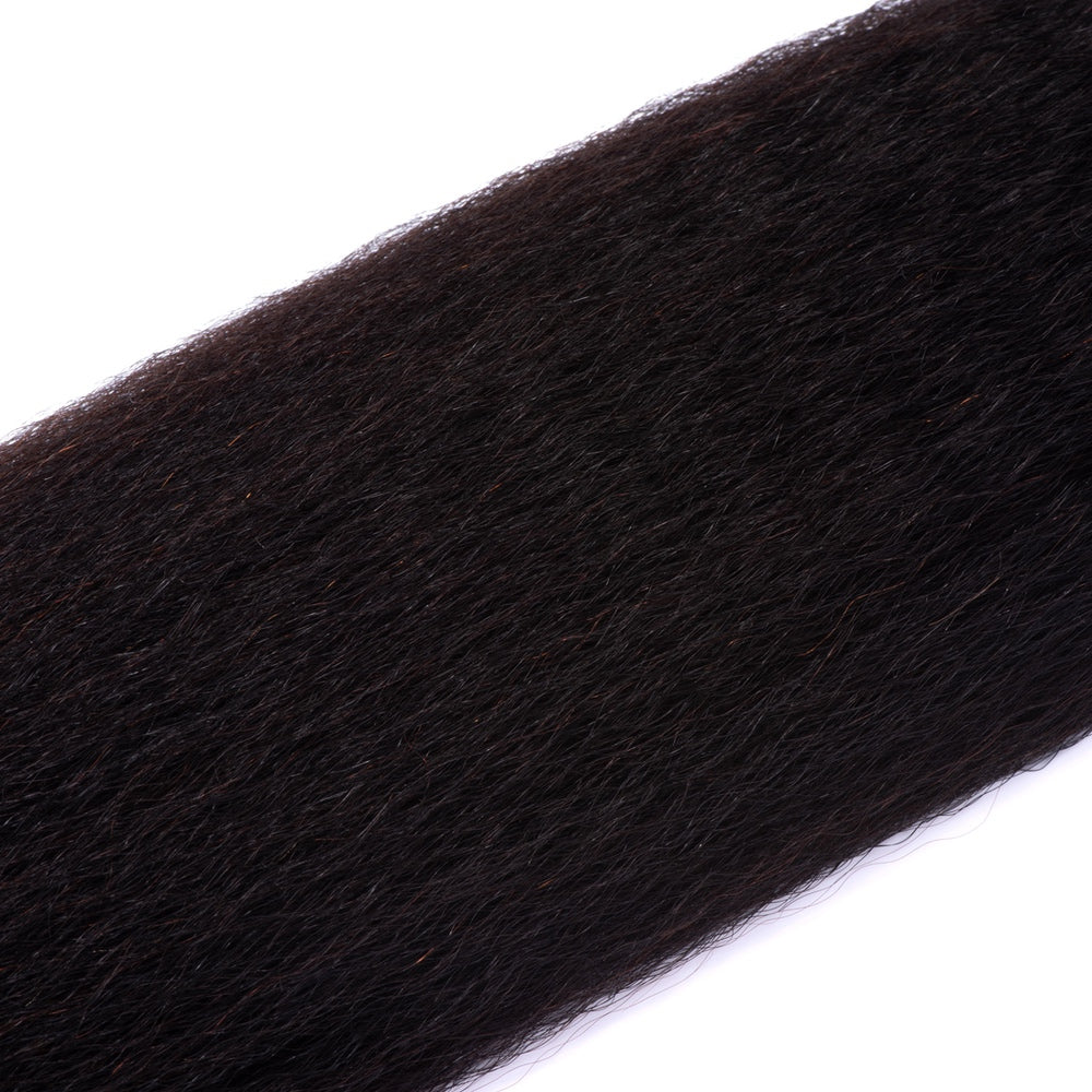 Yaki Texture Kinky Straight Virgin Human Hair Bundles-12A