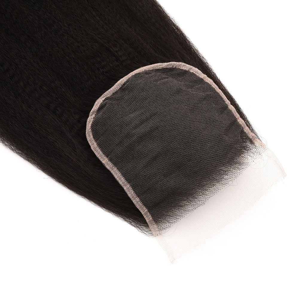 5X5 Yaky Texture Real Invisible HD Lace Closure Virgin Hair